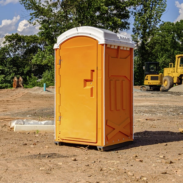 how often are the porta potties cleaned and serviced during a rental period in Riverton WY